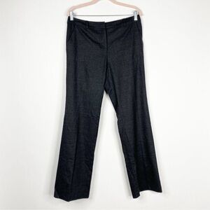 Eileen Fisher Wool Blend Straight Leg Trouser Charcoal 8